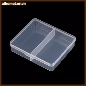 AIHOM 5 Cái Hộp Bảo Quản Dụng Cụ Vuông PP Trong Suốt 2 Ngăn Sắp Xếp Cho Trang Sức Hạt Vít Phụ Kiện Nhà Bếp,