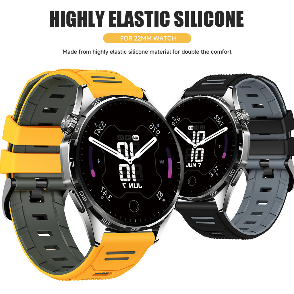 Dây đeo silicon 22mm cho dây đeo thể thao Huawei Watch GT6 GT5 46mm cho vòng đeo tay Redmi Watch 5 Active / Lite