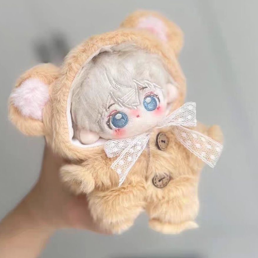 10cm Quần Áo Cho Bé 20 Quần Áo Dễ Thương Lông Gấu Sang Trọng Hai Mảnh Bộ Búp Bê Cotton Có Mũ Trùm Đầu Thay Thế Búp Bê 6.10