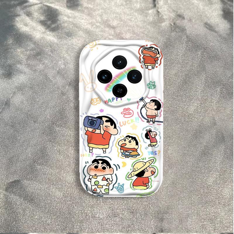 Thích hợp cho Redmi 14C 3D Wave Soft Crayon Shin-chan Vỏ điện thoại chống sốc