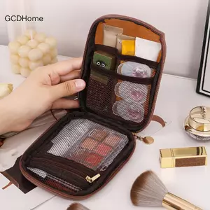 GCDHome Mini Trong Suốt Du Lịch Trang Điểm Tổ Chức Túi Nhỏ Dễ Thương Preppy Túi Trang Điểm Mỹ Phẩm Dây Kéo Vệ Sinh Bảo Quản Ly Hợp Đồng Xu Túi Dành Cho Nữ HOT