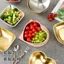 Sáng Tạo Thép Không Gỉ Salad Đĩa Chậu Vàng Thịt Nướng Hình Hàn Quốc Tấm Trái Tim 304 Món Tráng Miệng Trái Cây Ăn Nhẹ Đồ Ăn Nhẹ KCX5