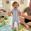 Bé Trai Áo Liền Quần Bóng Đá Sọc Bóng Đá In Tay Ngắn Nửa Nút Cổ Jumpsuit
