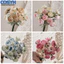 <cosyh>Artificial Camellia Bouquet 30 Centimeters Length with Foliage for Wedding Decor