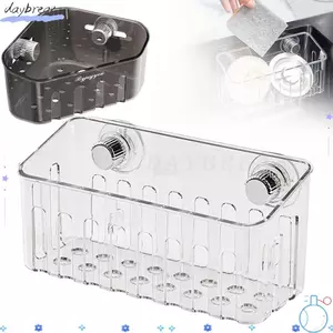 Giá thoát nước bồn rửa DAYBREAK, Kệ góc cốc hút phòng tắm đa chức năng tiện lợi, Giá phơi xà phòng treo tường xoay bền bỉ Phòng tắm