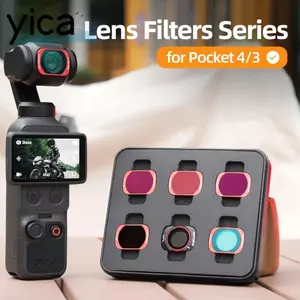 Bộ lọc YICA, Bộ lọc ống kính có thể điều chỉnh bằng kính quang học, HD ND8 ND16 ND32 ND64 MCUV / CPL Bảo vệ ống kính cho phụ kiện máy ảnh Gimbal DJI Osmo Pocket 4 / 3