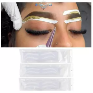 E-WOITD 10 Cặp Thiết Kế Lông Mày Dùng Một Lần Stencil Lông Mày Tint Airbrush Phụ Kiện Stencil Cho Lông Mày Định Hình E-WOITD