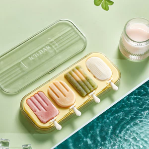 Khuôn Popsicle Silicon Cho Trẻ Em Nắp Chống Rò Rỉ Ngăn Ngừa Mùi Đồ Ăn Nhẹ Sức Khỏe Cho Trẻ Tập Đi