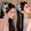 AqToCna Bướm Dài Đính Hạt sel Kẹp Tóc Cho Nữ Cổ Tích Tính Khí Ngọt Ngào Công Chúa Kẹp Tóc Thời Trang Cô Dâu Phụ Kiện Tóc AqToCna