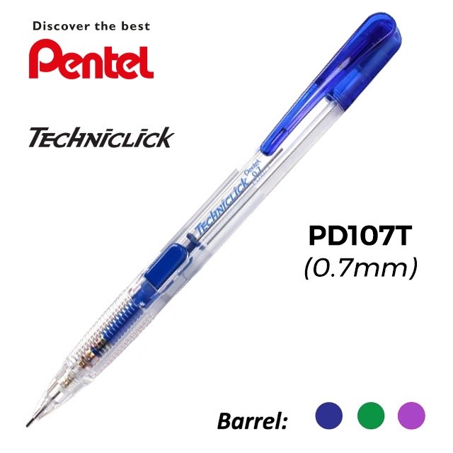 Bút chì kim Pentel bấm thân giữa PD105T/ PD107T ngòi 0.5/0.7mm viết êm mượt