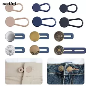 SMILE 12 / 16 / 24 / 26 Bộ mở rộng nút, Dễ dàng cài đặt Nút mở rộng eo co giãn mạnh, Nút mở rộng dây thắt lưng kim loại kiểu nút cho quần jean