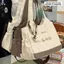 Túi Tote AWNGD, Dây Đeo Cotton Mềm Khóa Kéo Vai, Phong Cách Đơn Giản Sức Chứa Lớn Bền Đẹp, Túi Canvas Cho Sinh Viên Đại Học