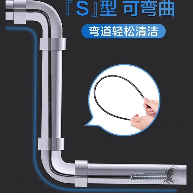 T Cống Unclogger Dây Thép Đường Ống Làm Sạch Với Lấy Móc Bốn Móng Vuốt Cong Rác Tóc Unclogging