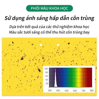 Bẫy ruồi vàng, bẫy màu côn trùng 2 mặt - Hiệu quả với nhiều loài gây hại cho vườn lan, rau hoa màu và cây ăn trái-SUNND