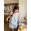 Phiên bản Hàn Quốc Bộ đồ ngủ ren hoa tươi Áo len Cardigan không tay + Quần short Bộ đồ hai mảnh dành cho sinh viên