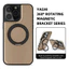 Sa Mạc Titan 360 Xoay Vòng Giá Đỡ Từ Da Ốp Lưng Điện Thoại iPhone 16 15 14 13 12 11 Pro Max 16 Plus Chân Đế Chống Sốc Vỏ Silicon Mềm