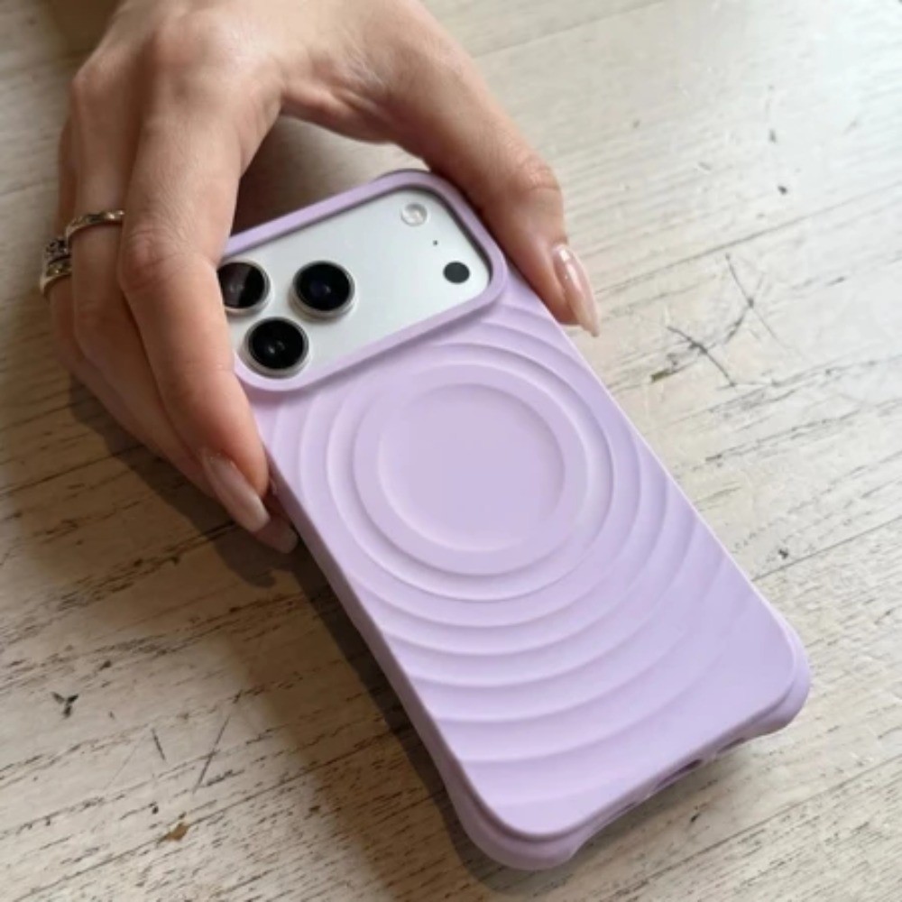 Chất Lượng Cao Roland Tím Ripple Liquid Silicone N52 Ống Điện Thoại Kỹ Thuật Số Cho IPhone 17 13 14 15 16 Pro Max Plus Cảm Biến Da