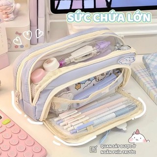 Túi đựng bút nhiều ngăn cho bé gái dễ thương cute hộp bút bút chì học sinh văn phòng phẩm tiện lợi