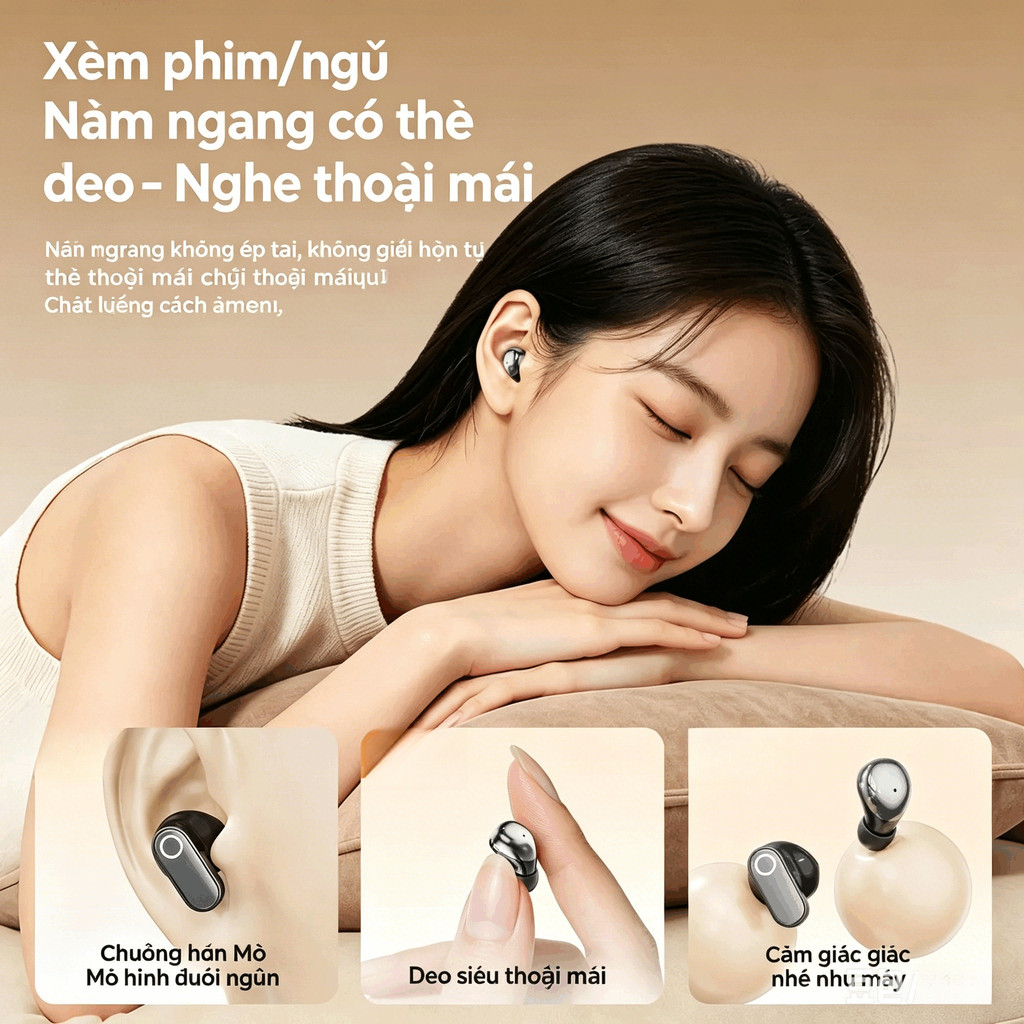 [Hàng Cao Cấp] 2026 Mới - Tai Nghe Bluetooth Không Dây Nhét Tai, màn hình hiển thị pin kỹ thuật số ，Bền Bỉ, Bảo Hành 12 Tháng, Tương Thích iPhone & Android