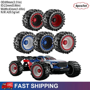 4 89mm RC Monster Truck High Grip Lốp Lớn Bánh Xe Cho 1 / 14 1 / 16 Traxxas Summit E-Revo Arrma Mini Kraton 3S LaTrax Gorgon Grom 4X4 Mini Kraton 3S HBX Haiboxing Nâng Cấp Phần