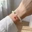 Vòng tay phong cách Trung Quốc Boho dành cho nữ có mặt dây chuyền đào Luy Trang trí thủ công