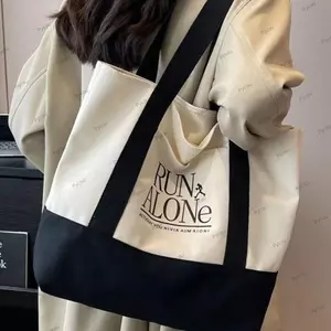 Túi vải PYCOU, Túi Tote đa năng thông thường, Túi xách nữ dung tích lớn dày dặn thời trang