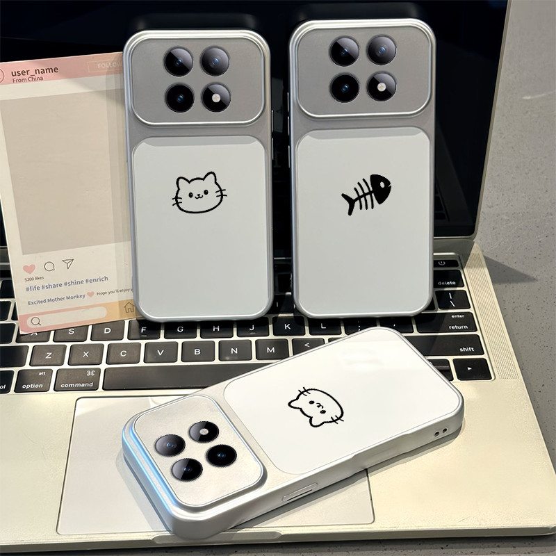 Ốp Lưng PBZZ Cho REDMI NOTE 15 4G NOTE 15 PRO poco M8 PRO 5G Vỏ Điện Thoại Lo Âu Vỏ Mềm Silicon Chống Sốc Thiết Kế Mới Thẩm Mỹ Cặp Đôi Mèo Hoạt Hình Dễ Thương DSCYGT1