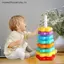 MỚI 1 Bộ Montessori Xoay Cầu Vồng Tháp Bé Staing Đồ Chơi Trẻ Em Phát Triển Kỹ Năng Vận Động Trò Chơi Quay Staing Đồ Chơi Quà Tặng Giáo Dục SKY