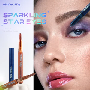 Trang điểm GICYMANTY Highlighter Eyeshadow Pen Tinh tế Ngọc trai Làm sáng da Nằm Silkworm Màu lâu trôi Kết xuất Không trang điểm 6.1 TGKI