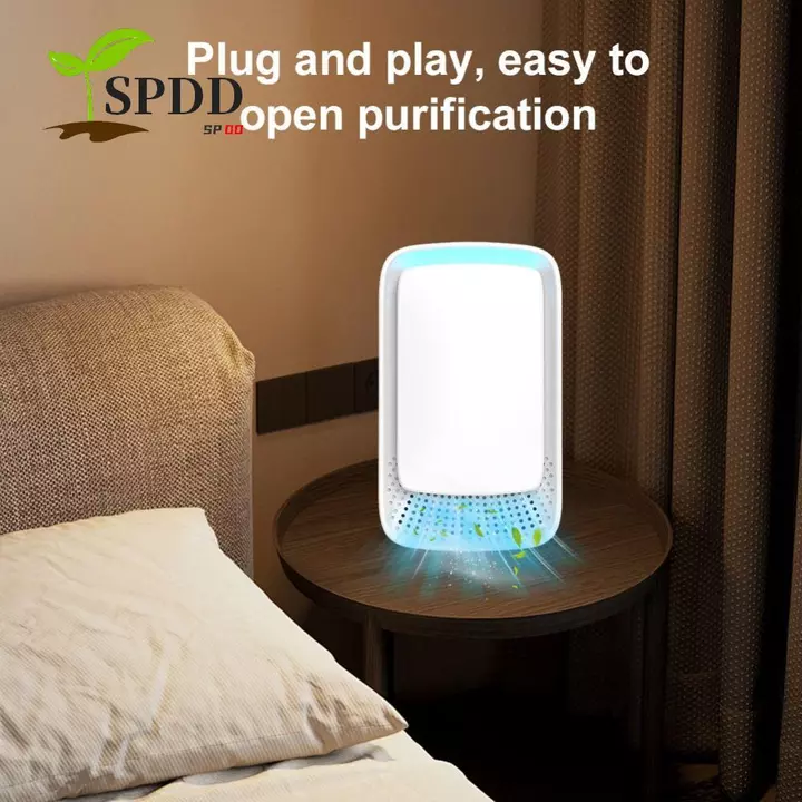 Máy lọc không khí SPDD, US UK EU Plug Máy làm sạch không khí nhỏ, Loại bỏ khói Máy tạo ion không khí im lặng di động nhỏ gọn tại nhà