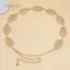 PNPIA- Thời Trang Đơn Giản Openwork Lá Trang Trí Dây Xích Thắt Lưng Mỏng Dây Xích Nữ Trang Trí Dây Thắt Lưng Đầm Kim Loại Trang Sức Phụ Kiện