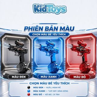 Đồ Chơi Phun Nước Điện Tự Động T60 KidToys - Dung Tích Lớn Cho Bé Thoải Mái Chơi Ngoài Trời