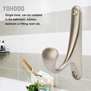Yohooo Yohooo Móc Áo Móc Khăn Móc Treo Cửa Tường Phòng Tắm Nhà Vệ Sinh Kim Loại Đơn Để Treo Quần Áo Mũ (Champagne)