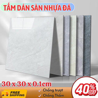 Miếng dán sàn nhà sang trọng BUNA, có keo dán sẵn, chống thấm,chất liệu PVC, kích thước 30x30x0.1cm