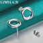 URMYLADY Bạc 925 Vuông Bông Tai Dành Cho Nữ Thời Trang Cưới Đính Hôn Dự Tiệc Trang Sức