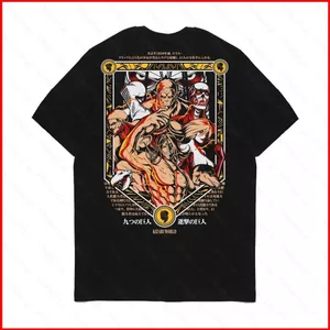 YB1 Áo Thun Tấn Công Titan NINE TITANS Anime Tay Ngắn Áo Thường Ngày Rời Tee Unisex Áo Sơ Mi Plus Kích Thước BY1