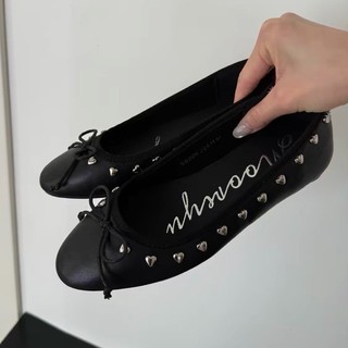 Giày búp bê màu đen đế bệt (ballet flats) Mooreyu Fullbox - Chính Hãng