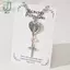 Guardians Angel Cross Car Mặt dây chuyền vô lăng ô tô treo chéo Người bảo vệ Mặt dây chuyền tôn giáo Cánh thiên thần Mặt dây chuyền chữ thập