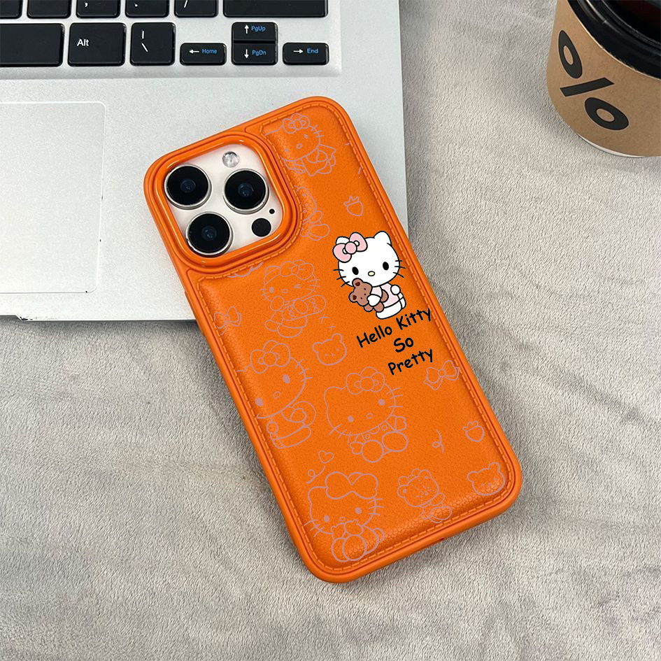 Ốp điện thoại in hình Hello Kitty cho iPhone 17/16 Pro