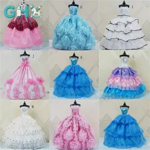GHX Handmade Công Chúa Tiệc Cưới Đầm Quần Áo Áo Cho Búp Bê Quà Tặng VN