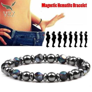 VRZ Luân Xa Hematite Đá Hạt Co Giãn Vòng Tay Chữa Bệnh Từ Trị Liệu Giảm Cân HOT