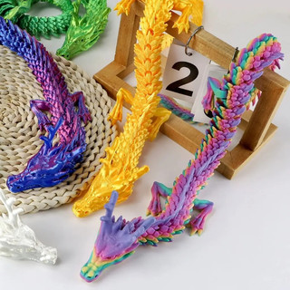 Sáng Bóng Gradient 3D In Hình Đồ Chơi Rồng Khớp Nối Cơ Thể Linh Hoạt Chống Căng Thẳng Fidget Đồ Chơi Nhà Để Bàn Trang Trí Trang Trí
