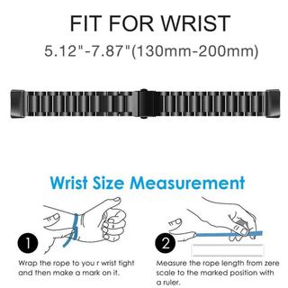 Dây đeo thép không gỉ thay thế cho Fitbit Charge 5/6, vòng tay kim loại điều chỉnh
