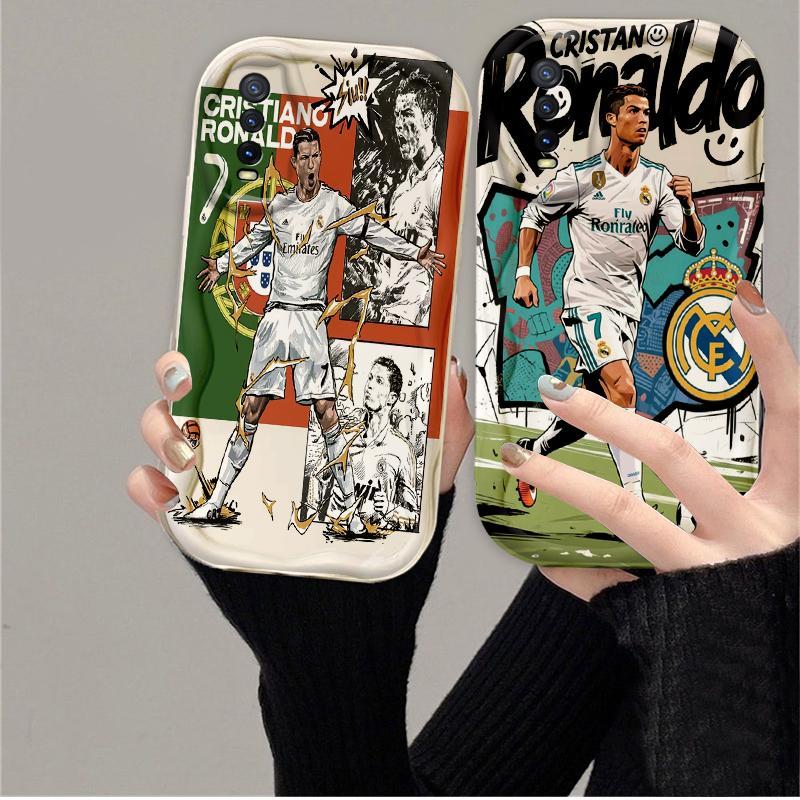 Thích hợp cho VIVO Y20 / Y20i Y20S / Y20A Y20s G / Y20G Y12S / Y12A Y11S V2029 Vỏ kem 3D TPU mềm World Cup Cristiano Ronaldo Vỏ điện thoại chống sốc dành cho sinh viên