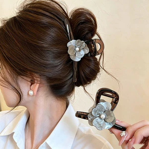 Đơn Giản Cao Cấp Retro Cánh Hoa Lấy Kẹp Nữ 2026 Phong Cách Mới Kích Thước Lớn Cua Móng Vuốt Tóc
