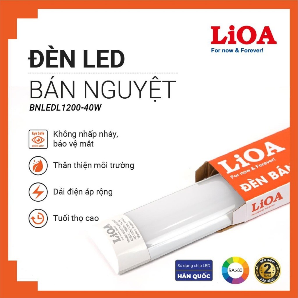 Đèn Tuýp LED Bán Nguyệt LiOA, mã BNLED - 20W 40W - Ánh Sáng Trắng/Vàng, Dài 60cm 120cm, Chip Led Hàn Quốc | BigBuy360 - bigbuy360.vn