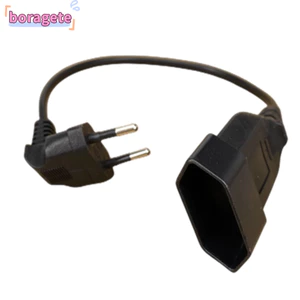 BORAGETE Đến Nữ 0./ 0.6m / 1.8m / 2Prong Bend Angled Cord Europea Ổ cắm điện