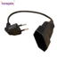 BORAGETE Đến Nữ 0./ 0.6m / 1.8m / 2Prong Bend Angled Cord Europea Ổ cắm điện