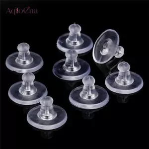 AqToCna 50 Chiếc Bông Tai Cao Su Hạng Nặng Bas Tay Giá Đỡ Nút Chặn Đai Ốc Mềm Silicone AqToCna