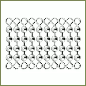 Xích Xoay Câu Cá 10 Mảnh Cá Mèo Trolling Gear Xoay 360 Độ Dây Xích Hạt Câu Cá Xoay Cho Nước Mặn kouvn